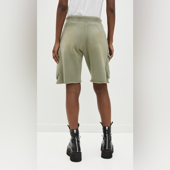 R13 Multipocket Relaxed Sweatshorts Faded Olive Green - Size S/ Waist 29” - Picture 2 of 9